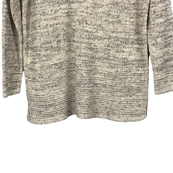 J. Jill Pure Marled Cowhide Speckle Textured Round Neck Pullover Sweater sz M - Picture 3 of 9